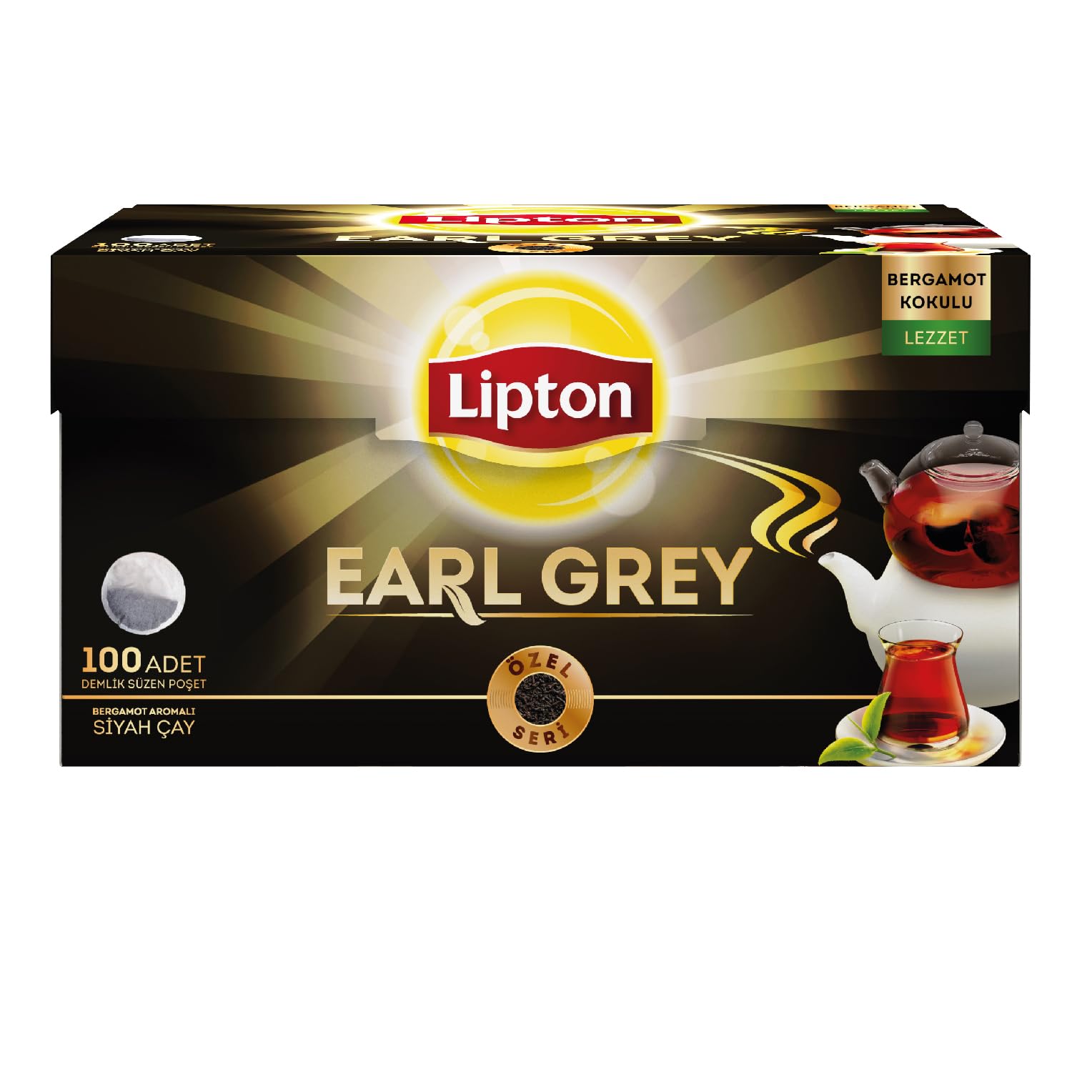 LİPTON Early Grey Demlik Poşet Çay 100'lü (320 gr)