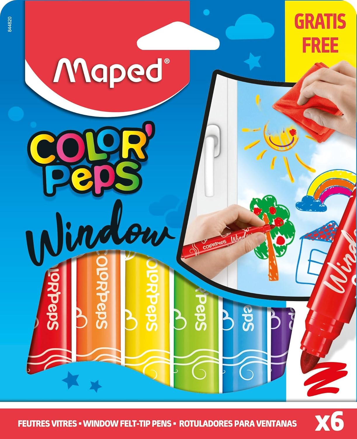 Maped Color'Peps Cam Boyası Keçeli Kalemi 6'lı