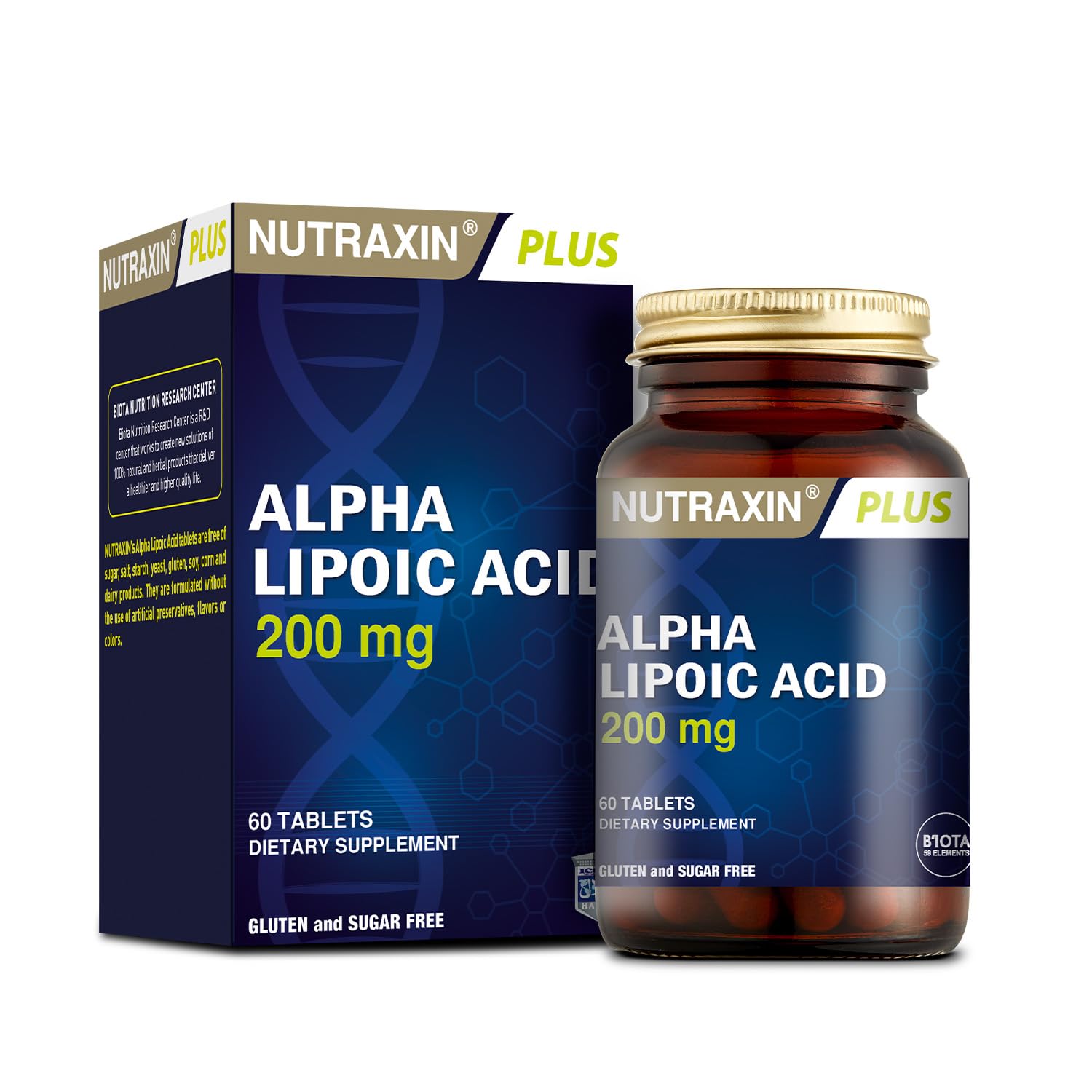 Nutraxin Plus Alpha Lipoik Asit 200 mg içeren Takviye Edici Gıda (1 x 60 Kapsül)