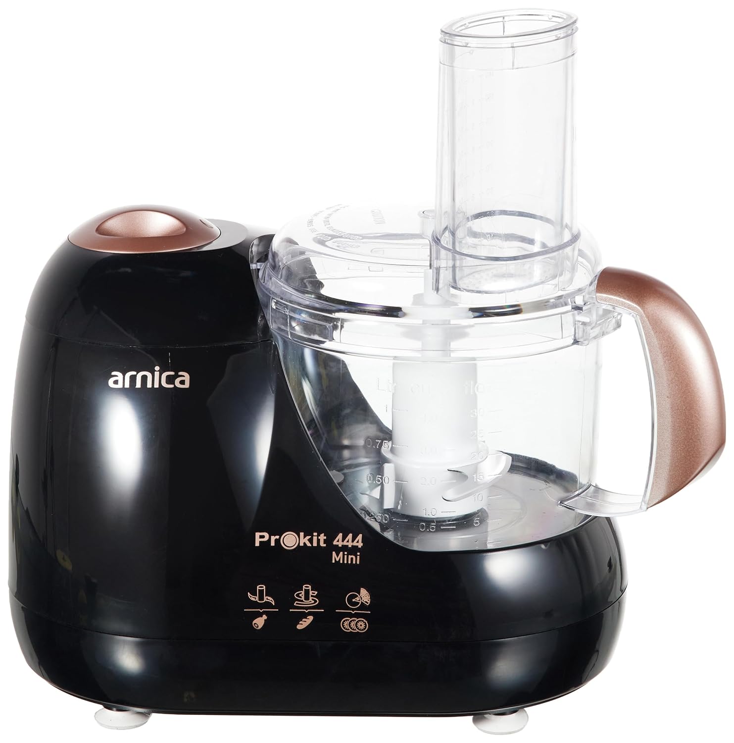 Arnica Prokit 444 Mini Mutfak Robotu, 600 W, 1 L Hazne, Hamur Karıştırma, Paslanmaz Çelik Bıçak, Rose