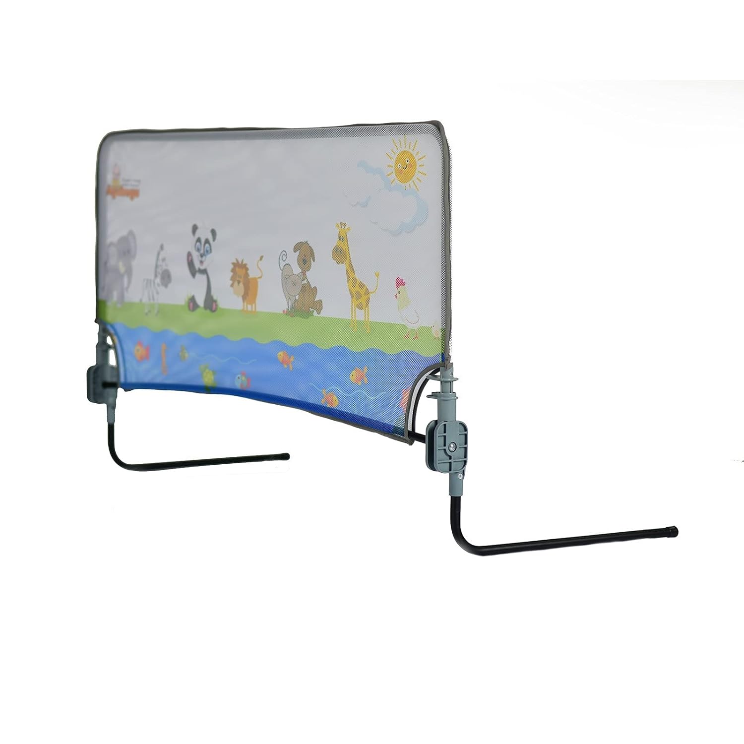 Agubugu Baby AGU-105-90 Katlanabilir Yatak Bariyeri (Hayvan Desenli, 90cm)