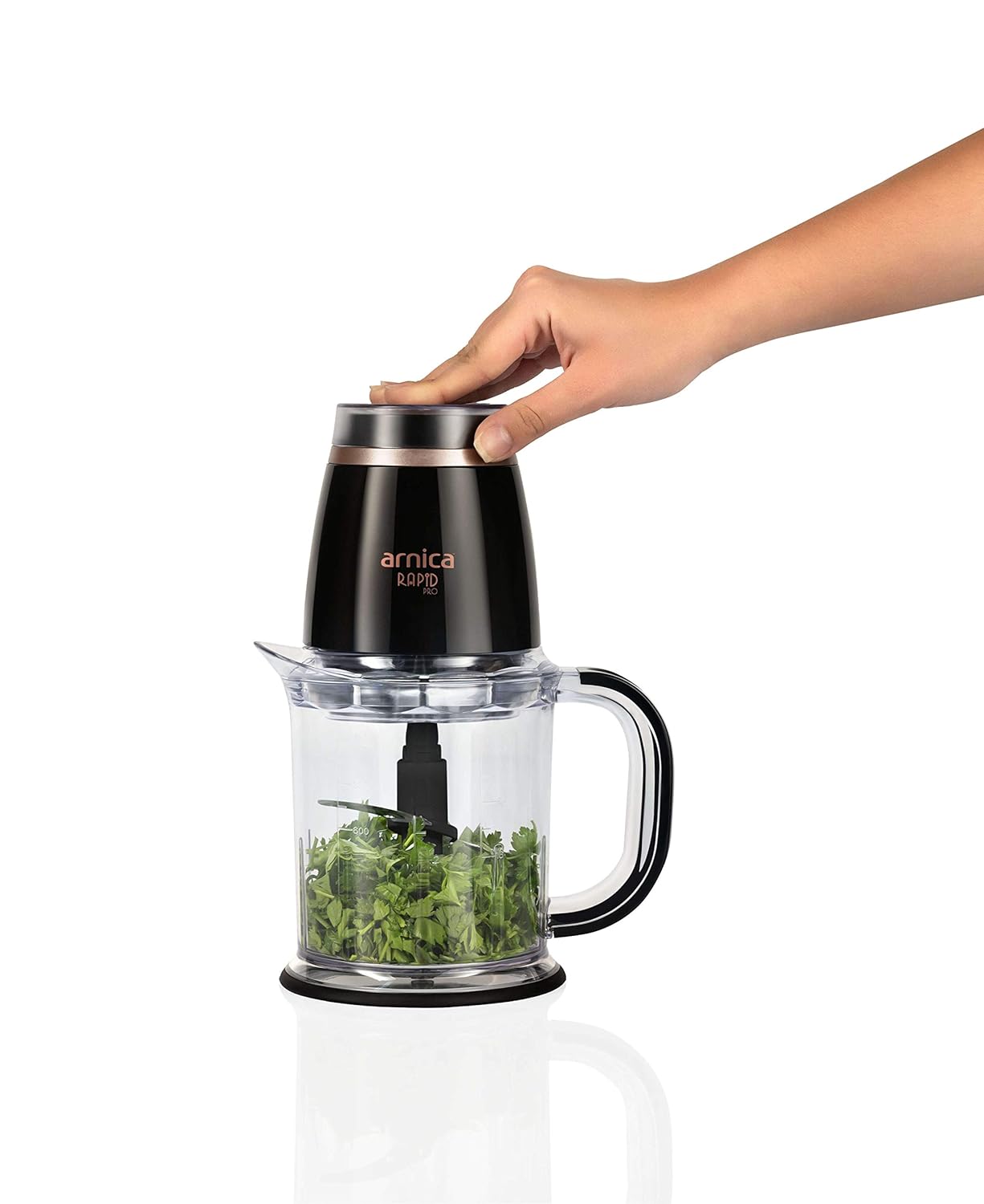 Arnica Rapid Pro Rose Doğrayıcı, 1.2 L Hazne, 500 W, Paslanmaz Çelik Bıçak, Rose