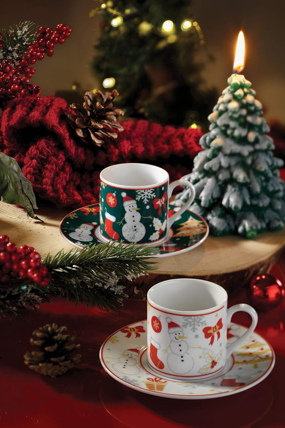 Kütahya Porselen Kardan Adam 4 Parça 2 Kişilik Kahve Takımı, 90 ml