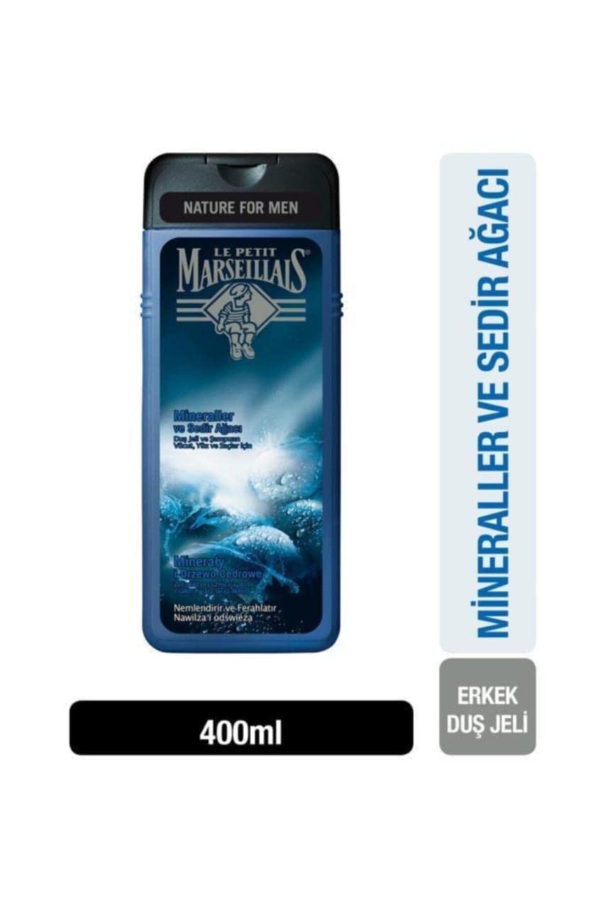 le petit marseillais duş jeli men serisi mineral ve sedir ağacı (400 ml)