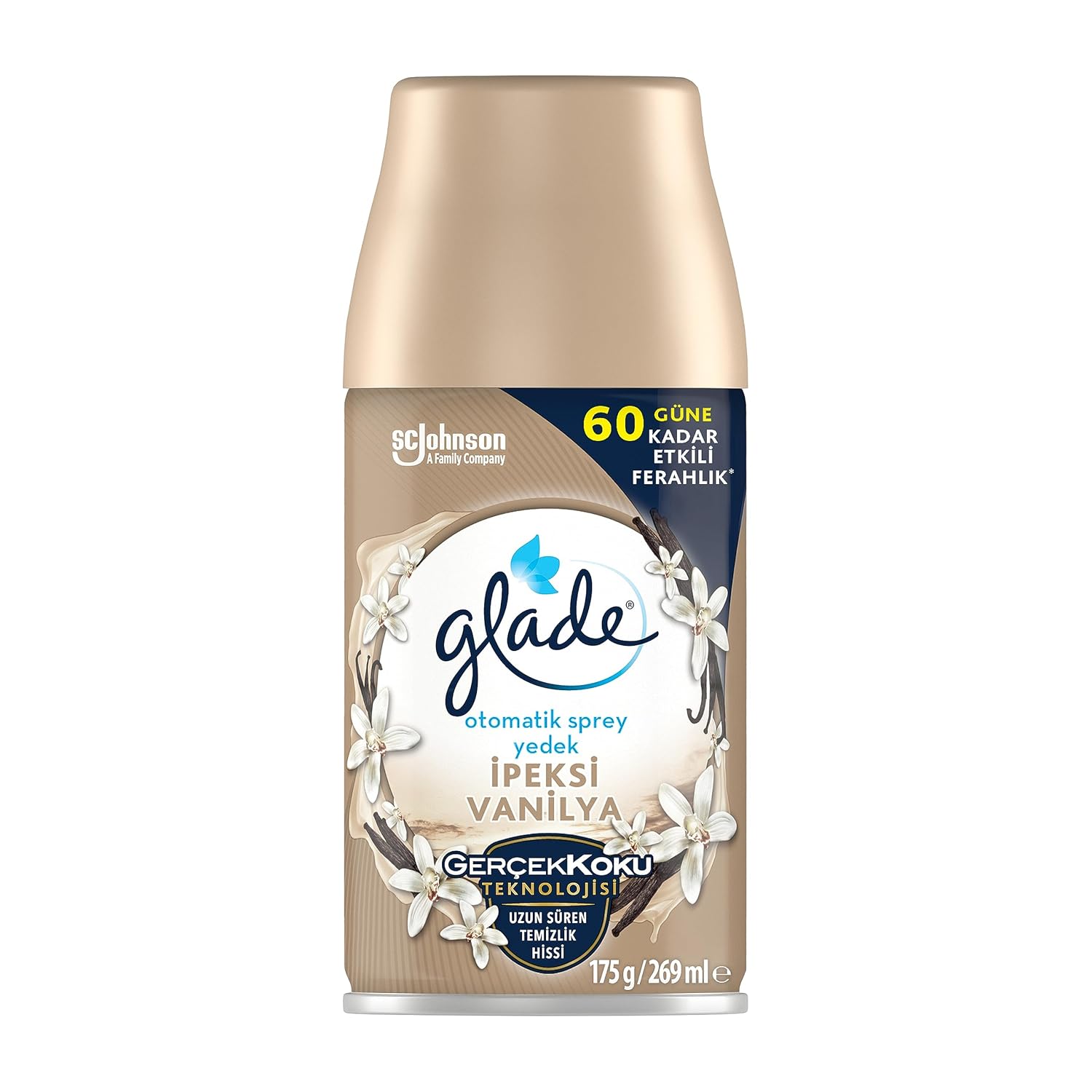 Glade İpeksi Vanilya Yedek Otomatik Sprey 60 Gün Etkili (1 x 269 mL)