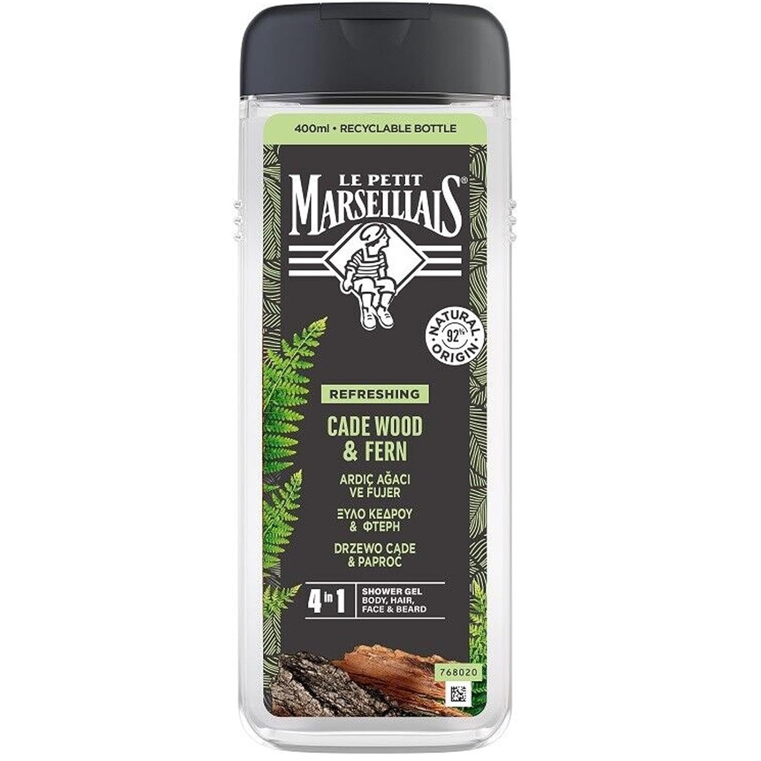 le petit marseillais duş jeli men serisi ardıç ağacı ve füjer (400 ml)