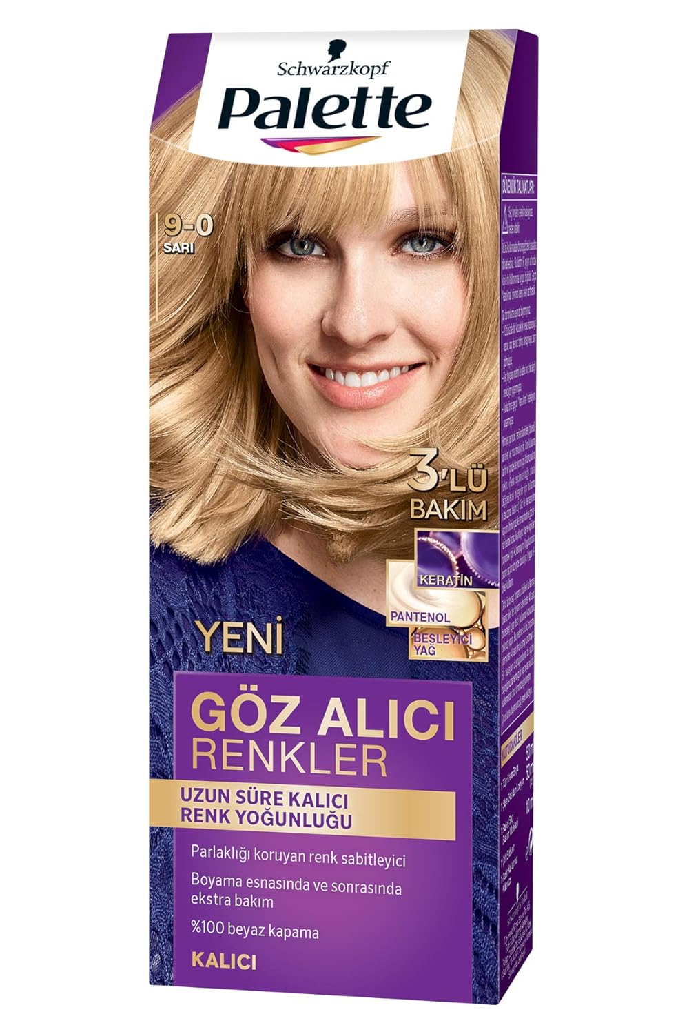 Palette Göz Alıcı Renkler Saç Boyası 9-0 Sarı Saç Boyası