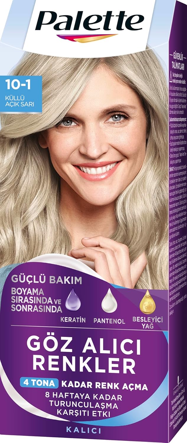 Palette Yoğun Göz Alıcı Renkler Renk Açıcı 10-1 Küllü Açık Sarı