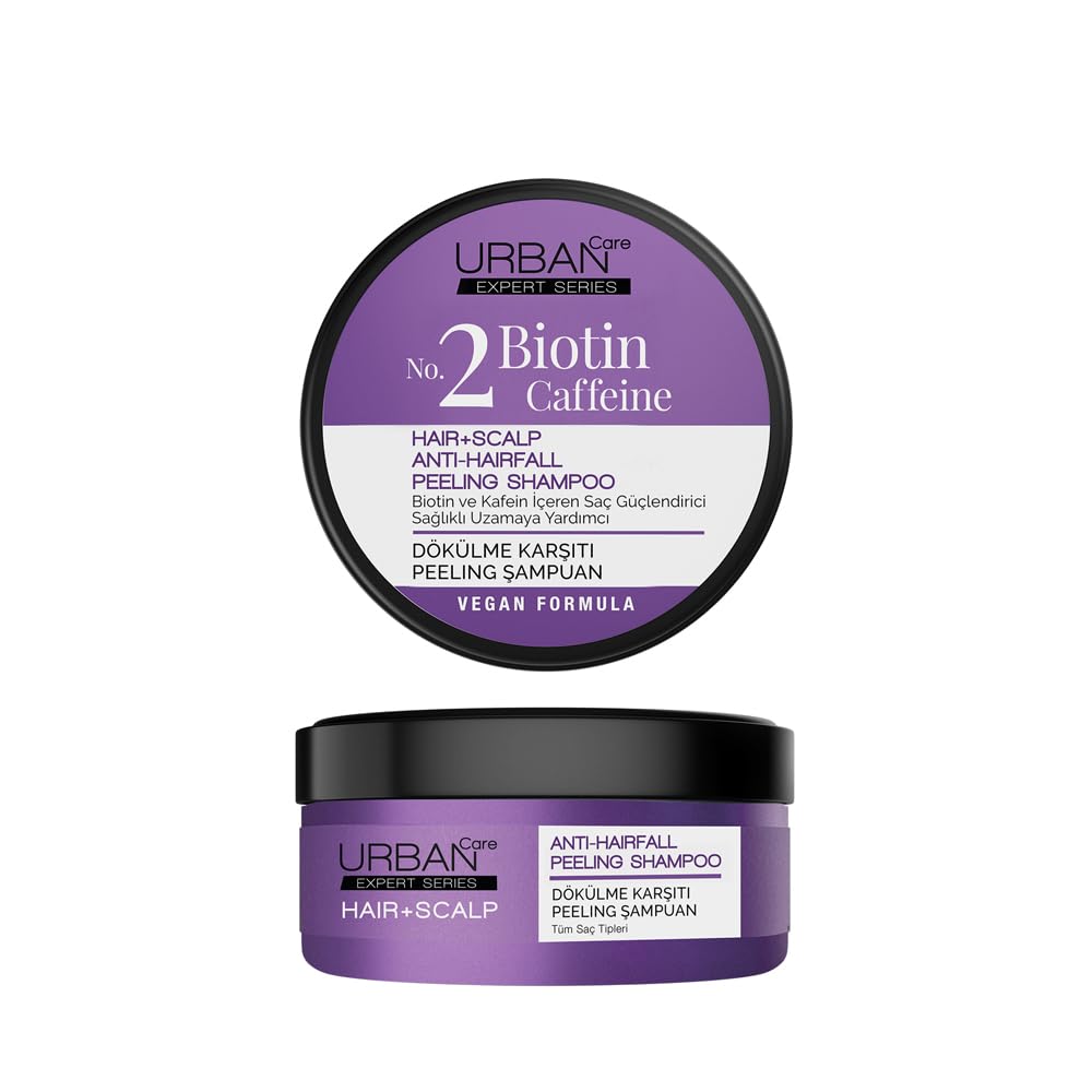 Urban Care Expert Biotin ve Kafein İçeren Dökülme Karşıtı Peeling Şampuan, 200g-Vegan