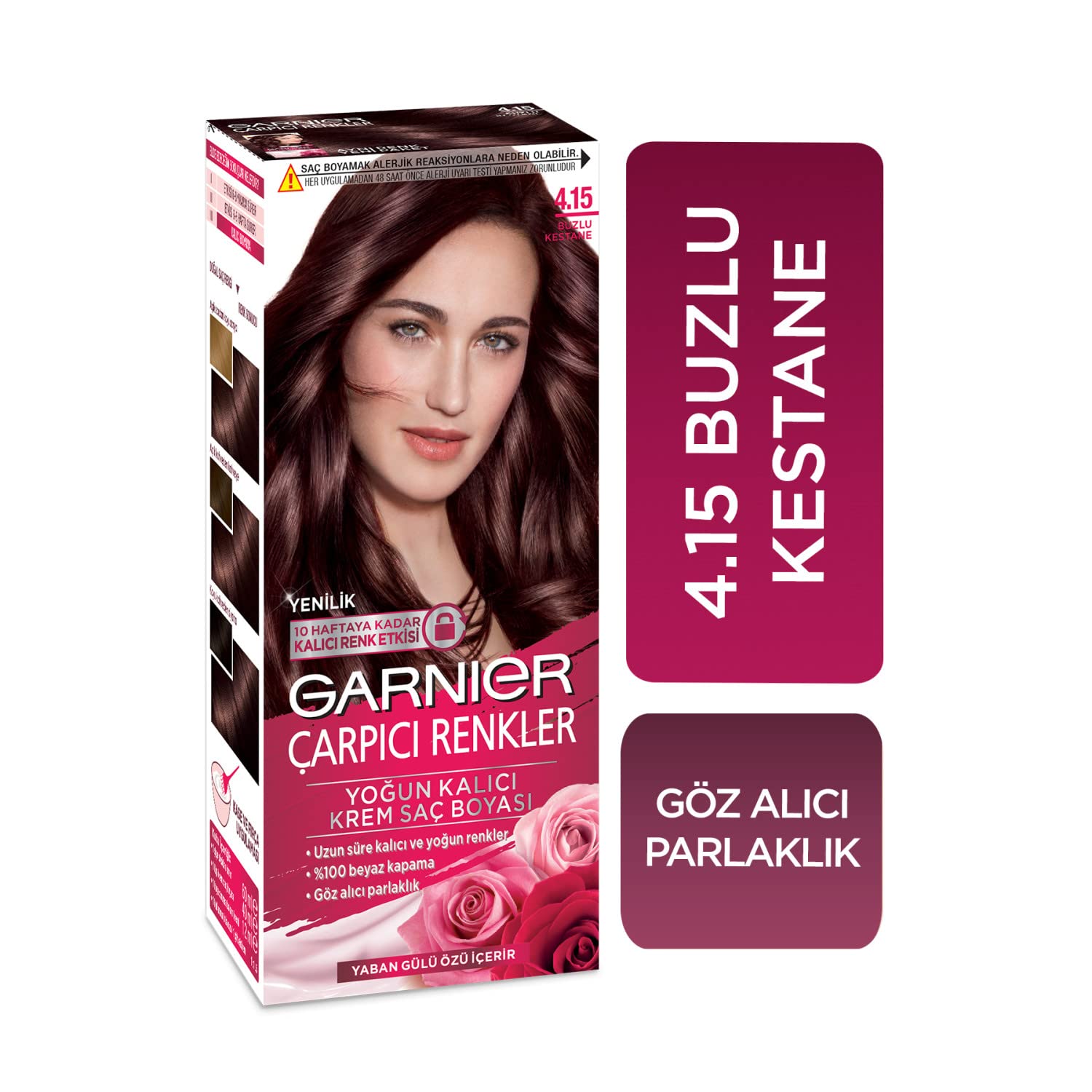 Garnier Çarpıcı Renkler Saç Boyası 4.15 Buzlu Kestane