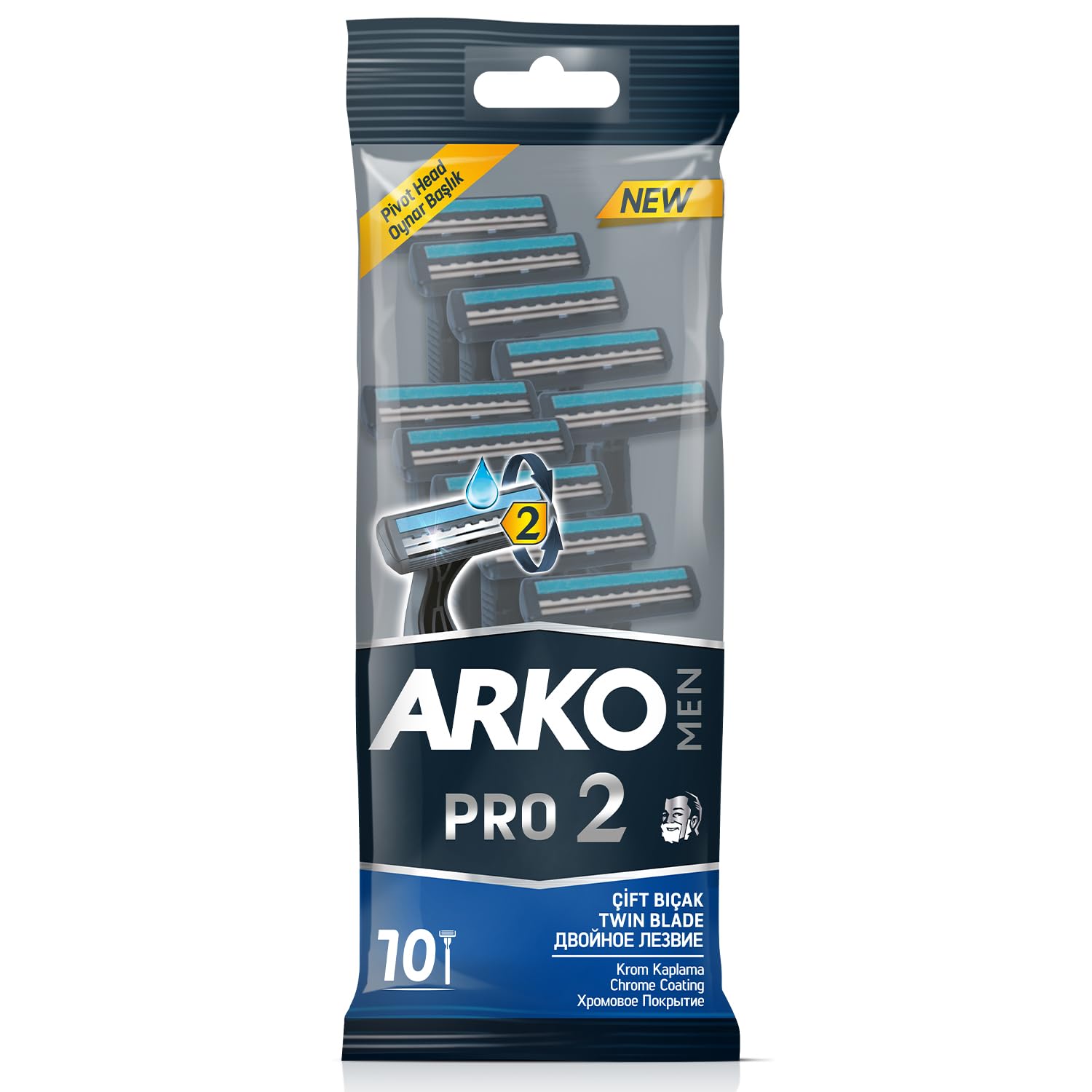 Arko Men T2 Pro Tıraş Bıçağı, 10'lu