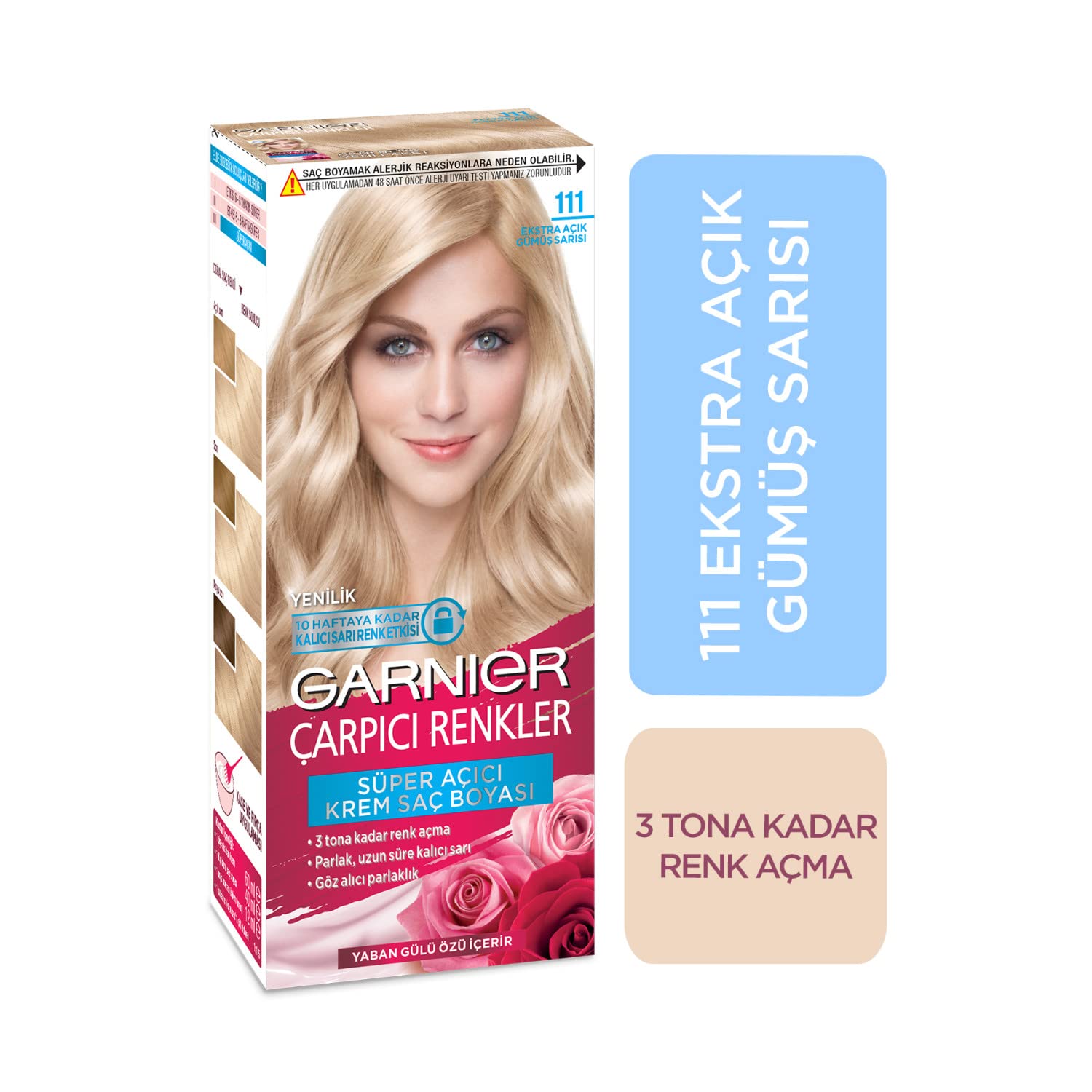 Garnier Çarpıcı Renkler Saç Boyası 111 Ekstra Açık Gümüş Sarısı