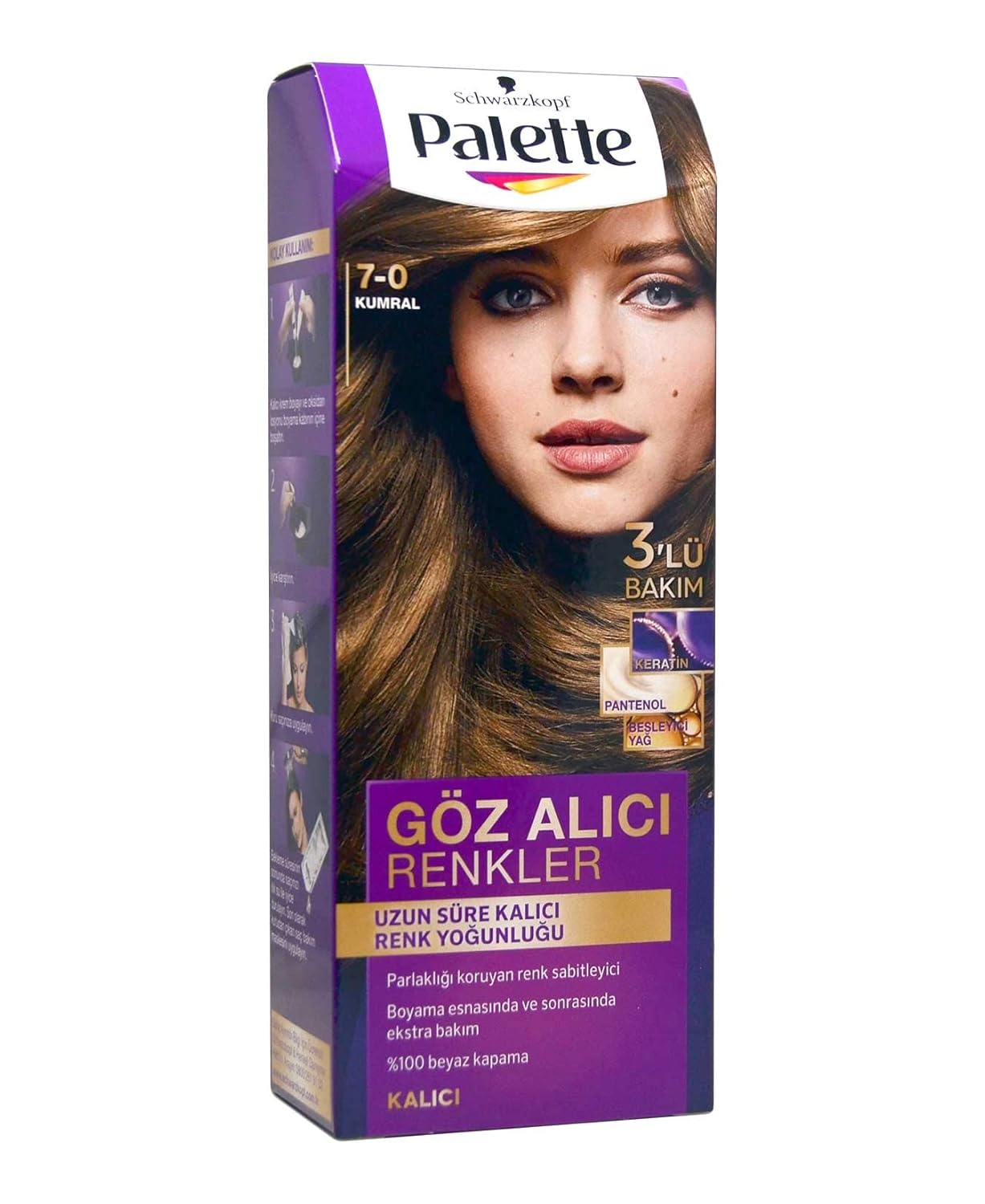 Palette Yoğun Göz Alıcı Renkler Saç Boyası 7-0 Kumral Saç Boyası