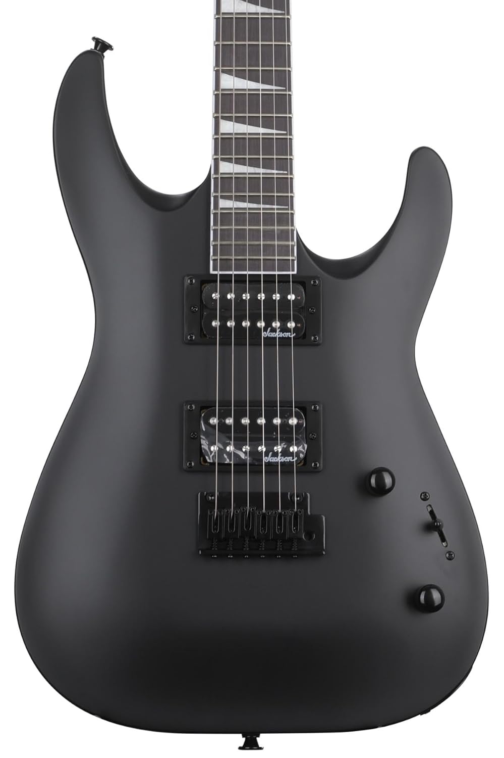 Jackson JS22 Dinky Arch Top 2-Point Tremolo Satin Black - Amaranth Elektro Gitar