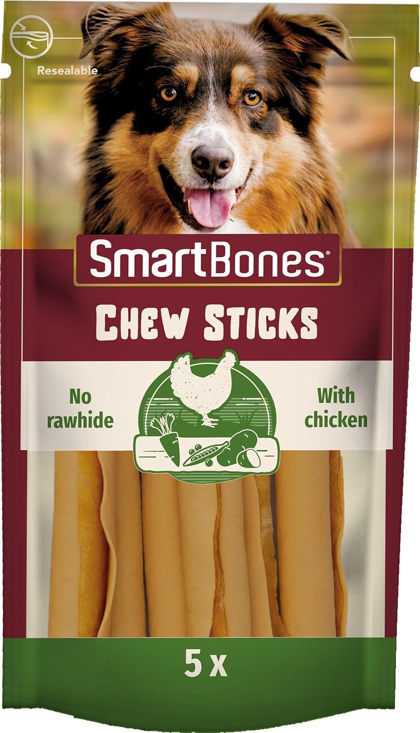 Smartbones Chickensticks Tavuklu Çiğneme Çubukları 5'li, 100 Gr Köpek Ödülü
