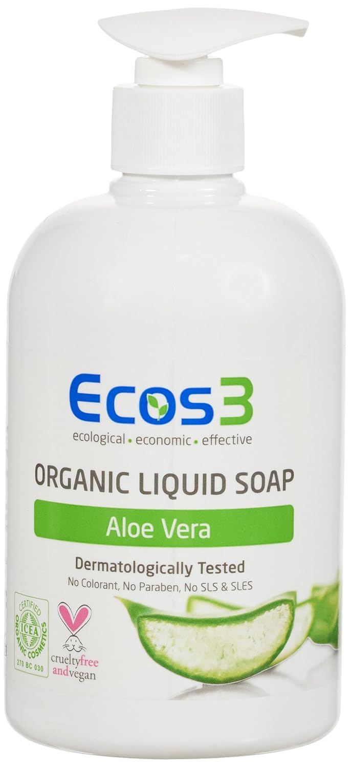 Ecos3 Organik Aloe Vera Özlü Parabensiz Sıvı Sabun (1 x 500 mL)