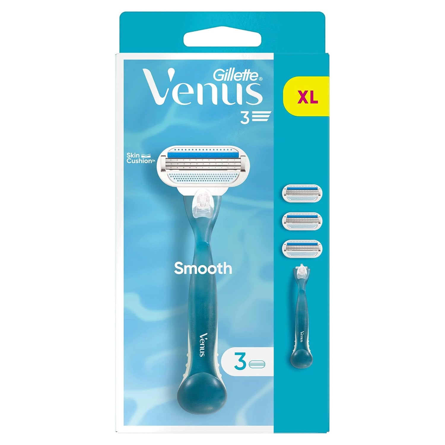 Gillette Venus Smooth Kadın Tıraş Makinesi ve 3 Adet Yedek Tıraş Bıçağı