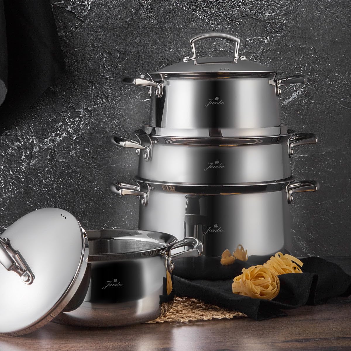 Jumbo Flame 4 Parça Tencere Seti