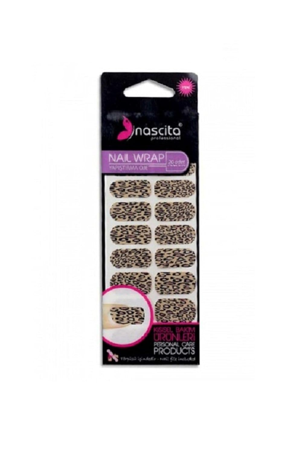 Nascita Leopar Desenli Yapıştırma Oje (20'Li)