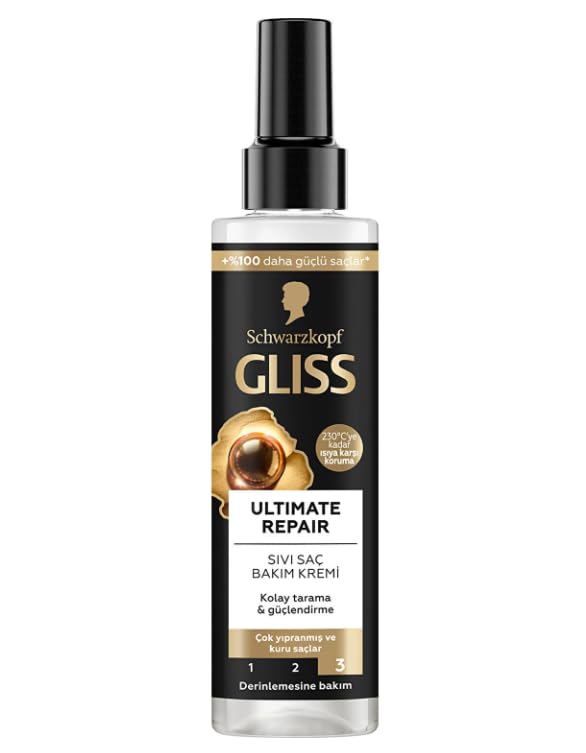 Gliss Ultimate Repair Sıvı Keratin ve Siyah İnci Özlü Saç Bakım Kremi 200 ml