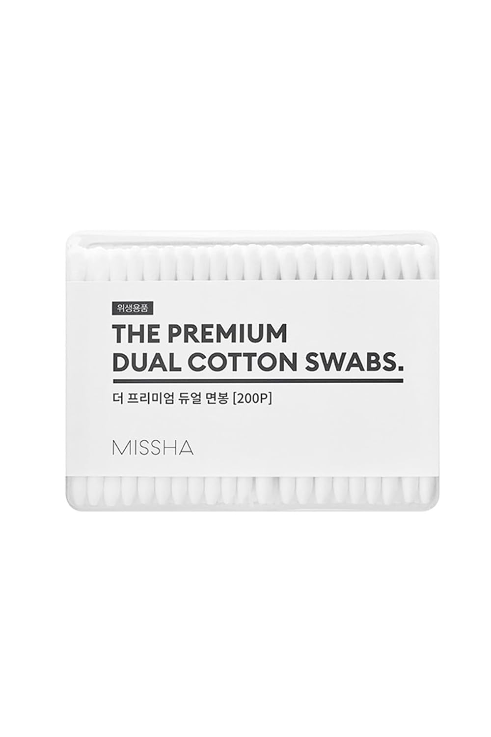 MISSHA Yumuşak Dokulu, Çift Taraflı Pamuklu Çubuk Dual Cotton Swabs 200 Adet