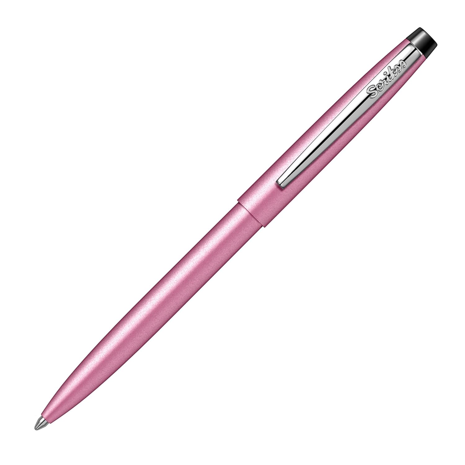 Scrikss F108 Tükenmez Kalem, Kapaktan Basmalı Mekanizma, Pembe