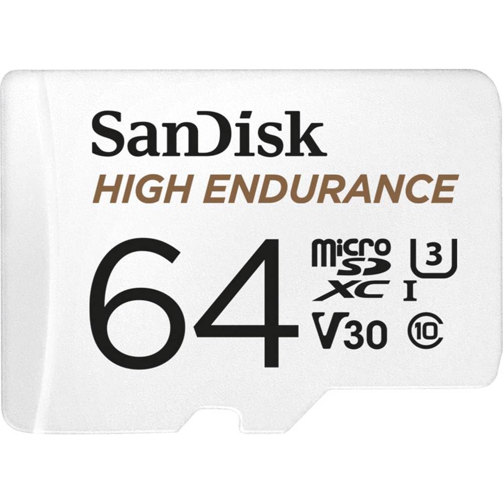 SanDisk High Endurance microSDXC Hafıza Kartı 64 GB + Adaptör (Dash Camları ve Özel Güvenlik Kameraları için, 100 MB/s Okuma, Full HD ve 4K Videolar için V30)