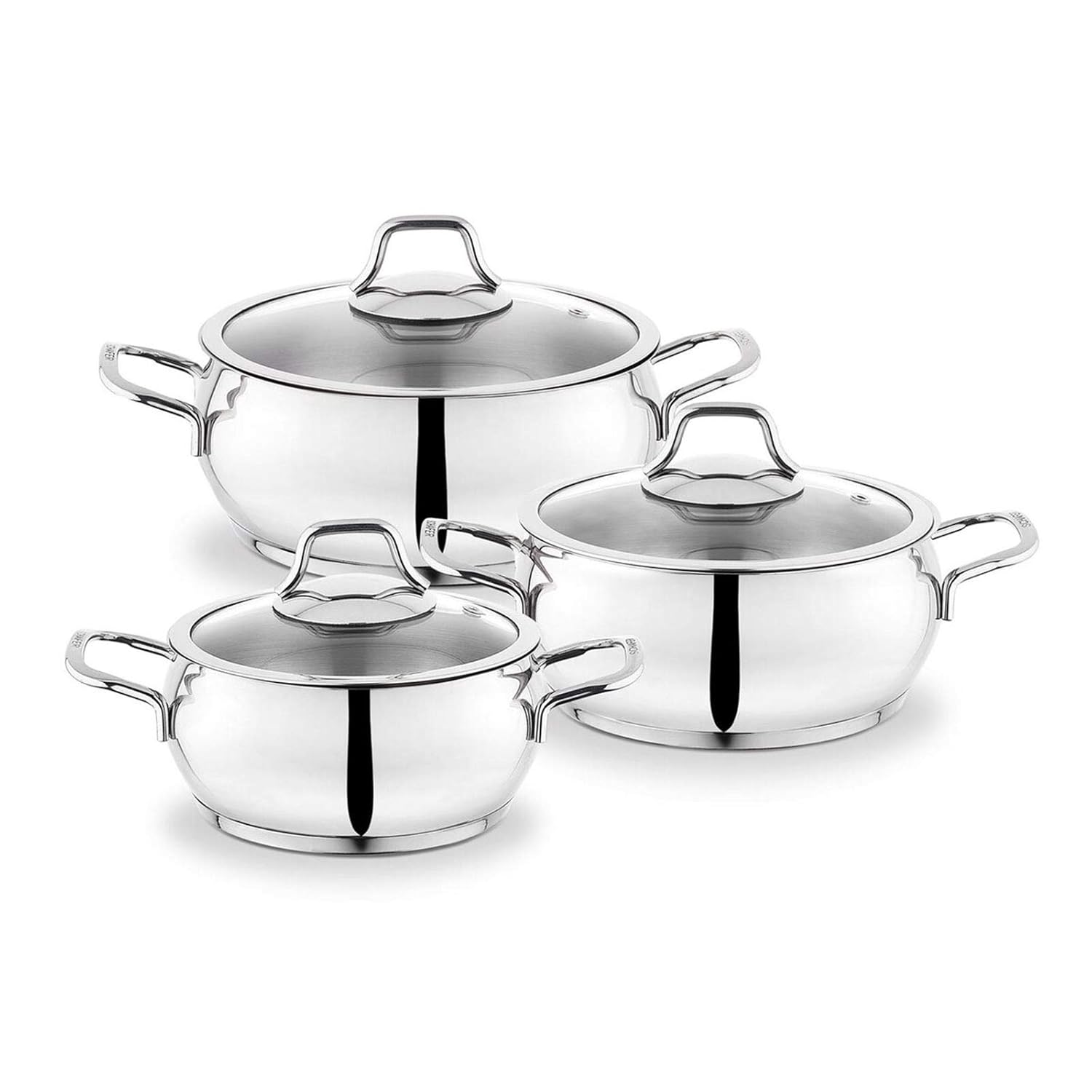 Schafer Cookhaus Çelik Tencere Seti 6 Parça-Gümüş