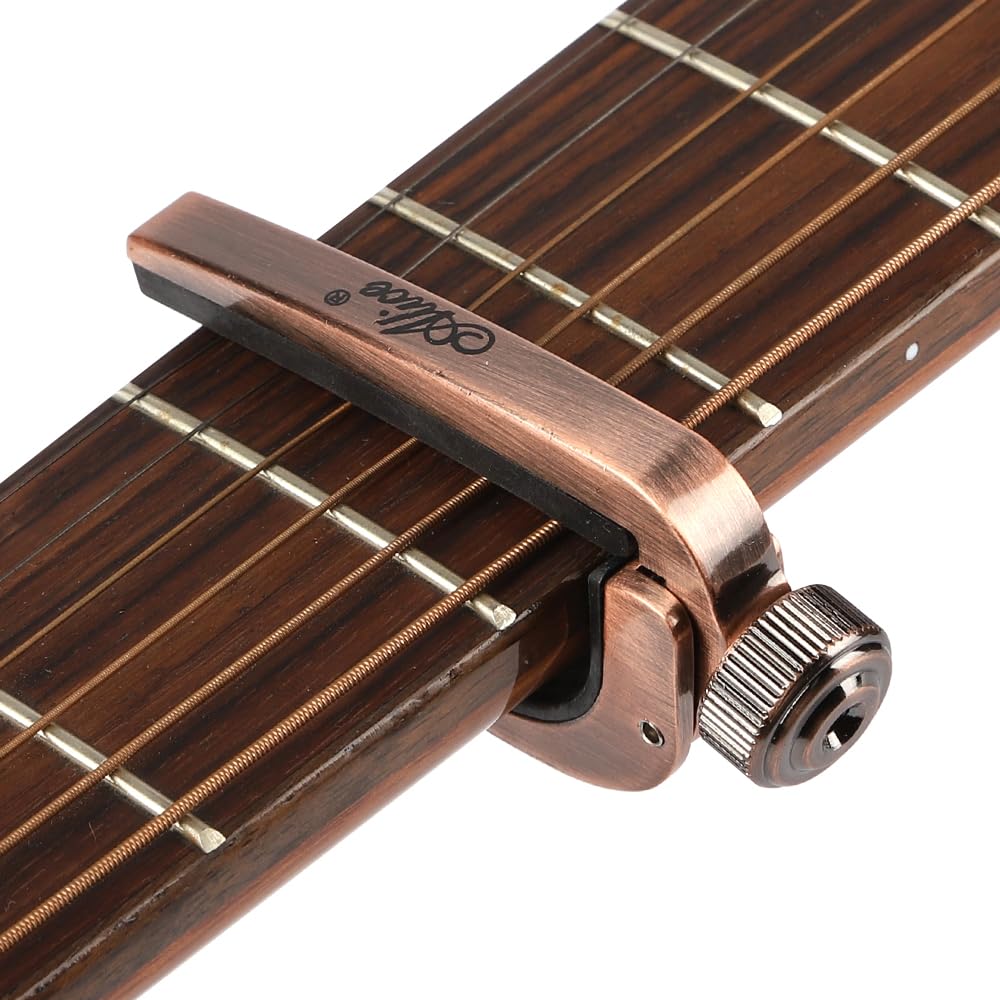 Alice Klasik Akustik Kapo Ayarlanabilir Yastıklı Bronz Ukulele Saz Bağlama Kapo Capo