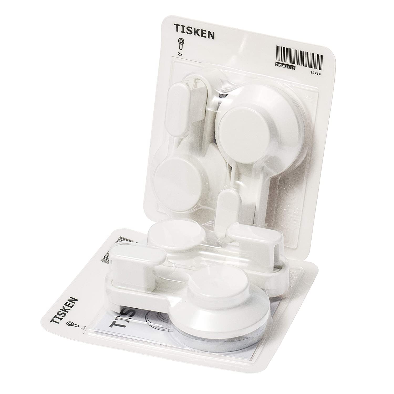 Ikea TISKEN Vantuzlu Kanca; Beyaz; 4 Adet