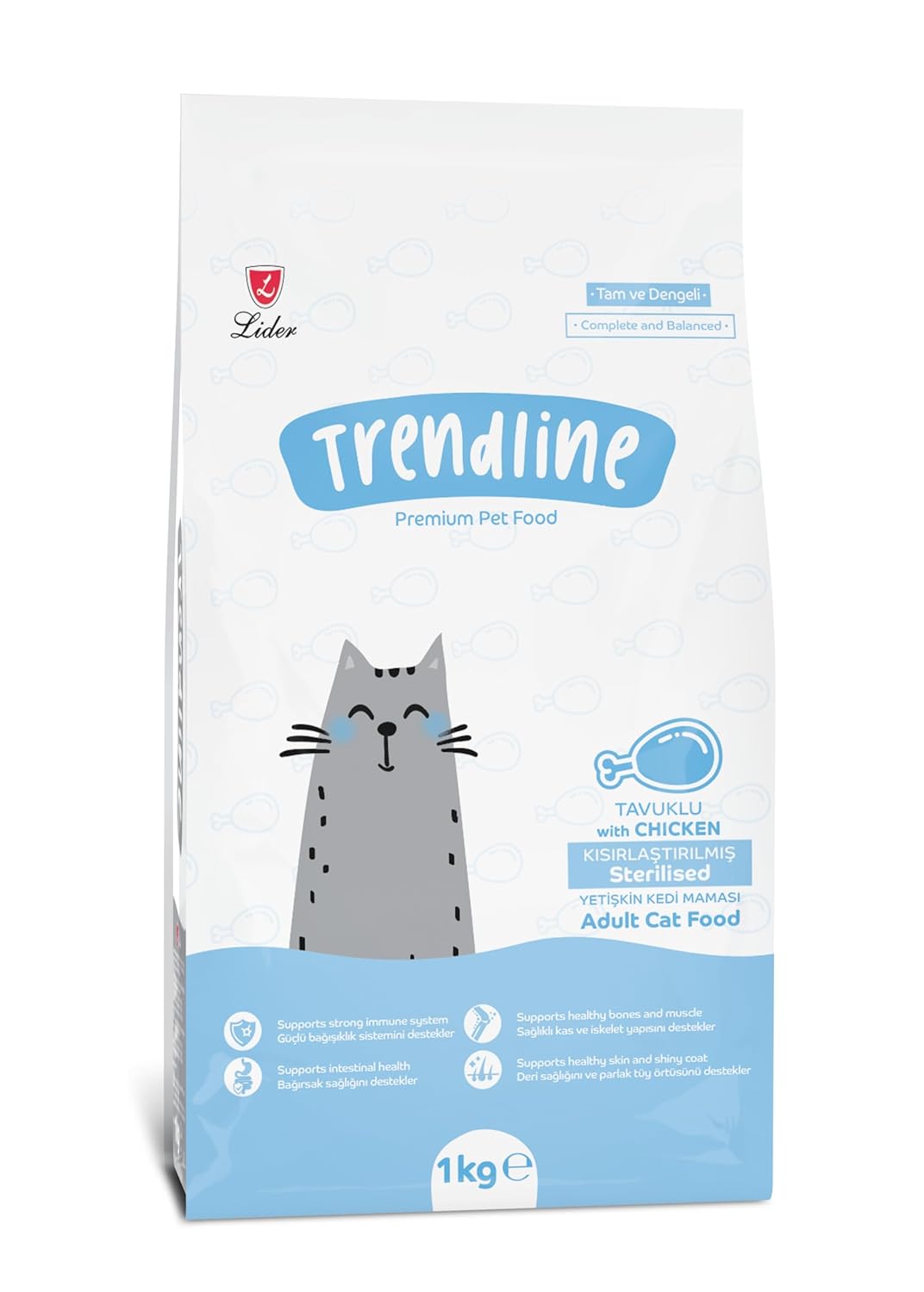 Trendline Kısırlaştırılmış Yetişkin Kedi Maması 1 kg