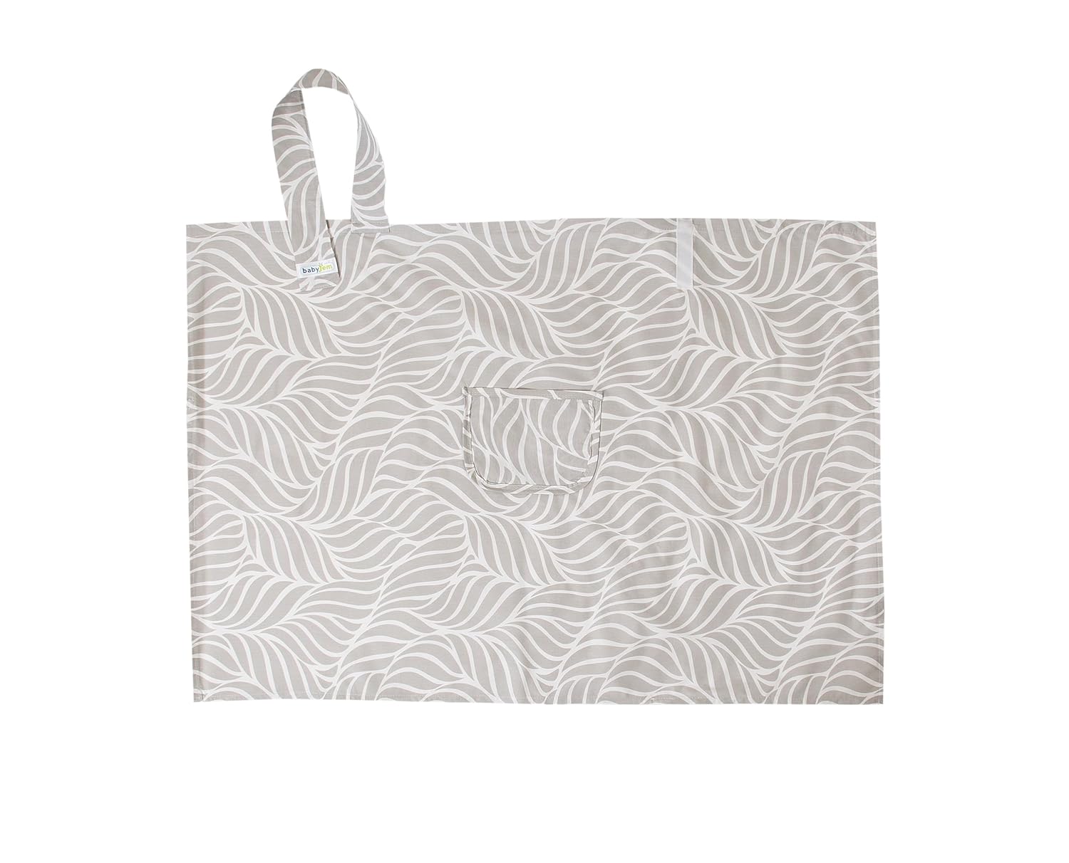 Babyjem Cepli Emzirme Önlüğü (Gri Yaprak)