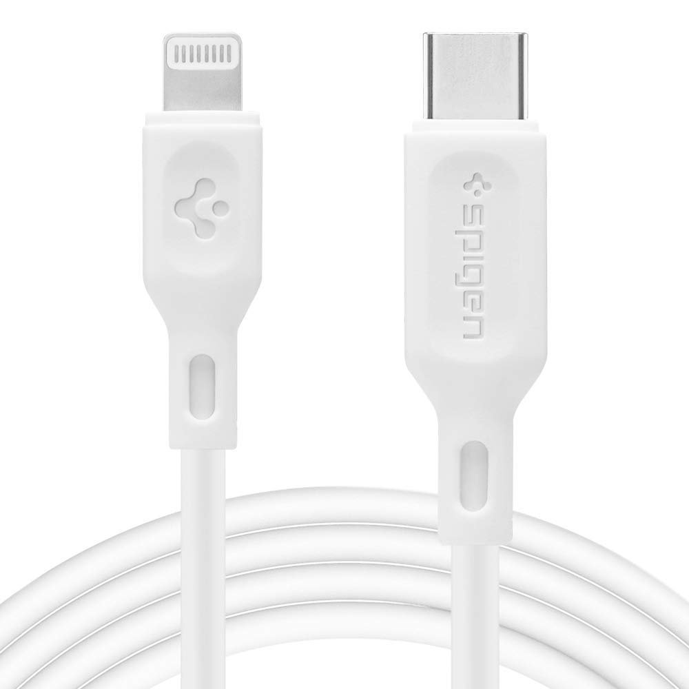 Spigen USB-C to Lightning (1 Metre) Hızlı Şarj / Data Kablosu MFI Lisanslı C10CL Beyaz - 000CA25416 (Spigen TR Garantili)