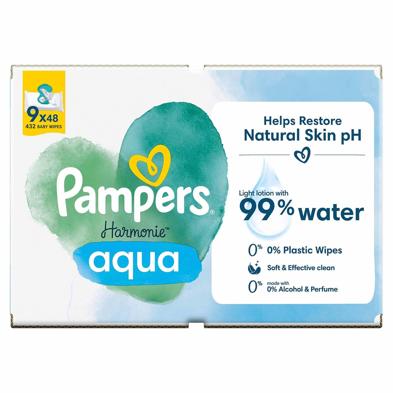 Pampers Prima Islak Havlu Mendil Aqua Pure 432 Yaprak 9'lu Fırsat Paketi