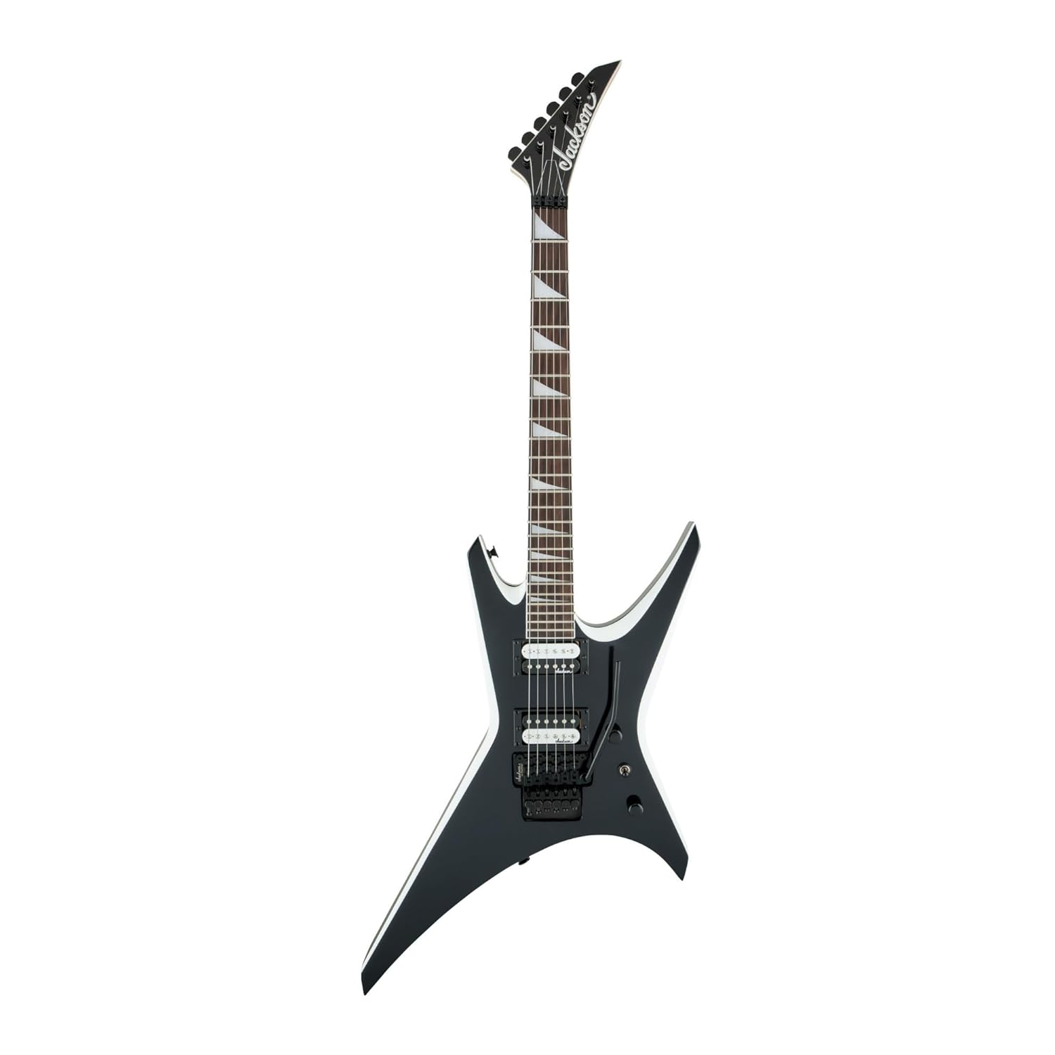 Jackson JS Series Warrior JS32 Black with White Bevels - Amaranth Elektro Gitar