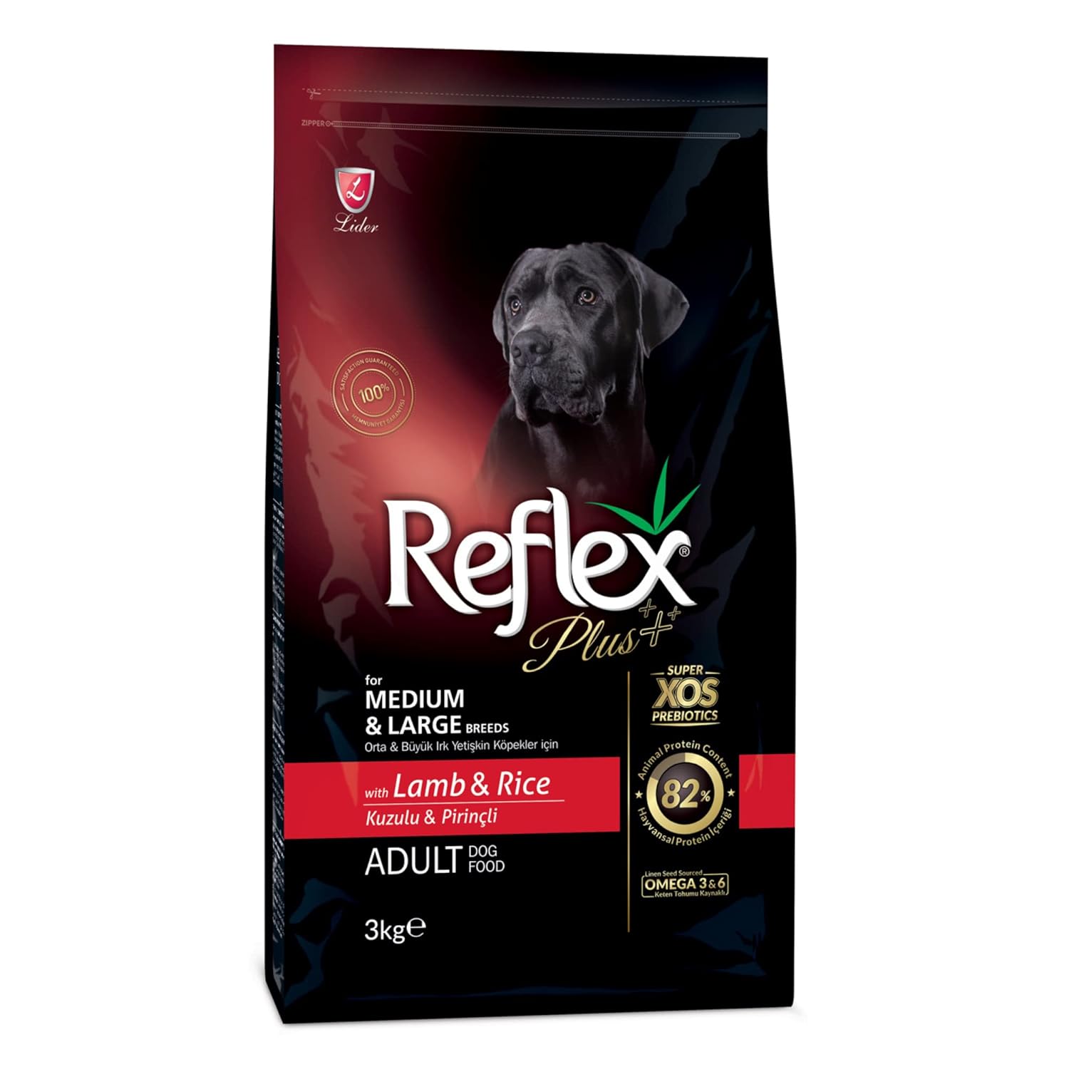 Reflex Plus Orta Büyük Irk Kuzu Yetişkin Köpek Maması 3 kg