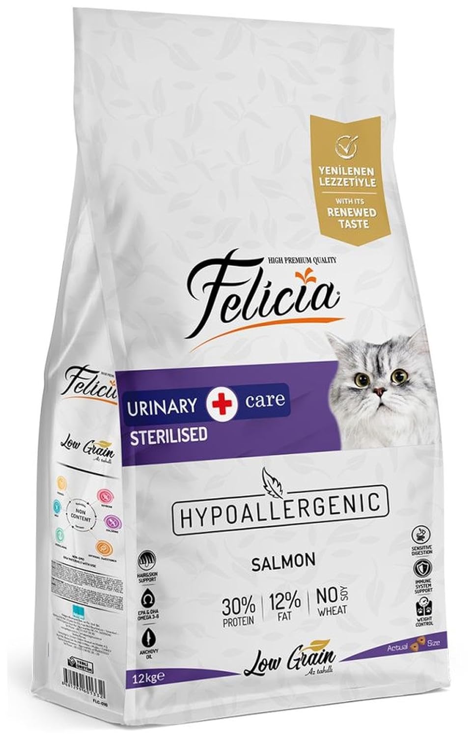 Felicia Az Tahıllı Sterilised Somonlu Kedi Maması 12 kg