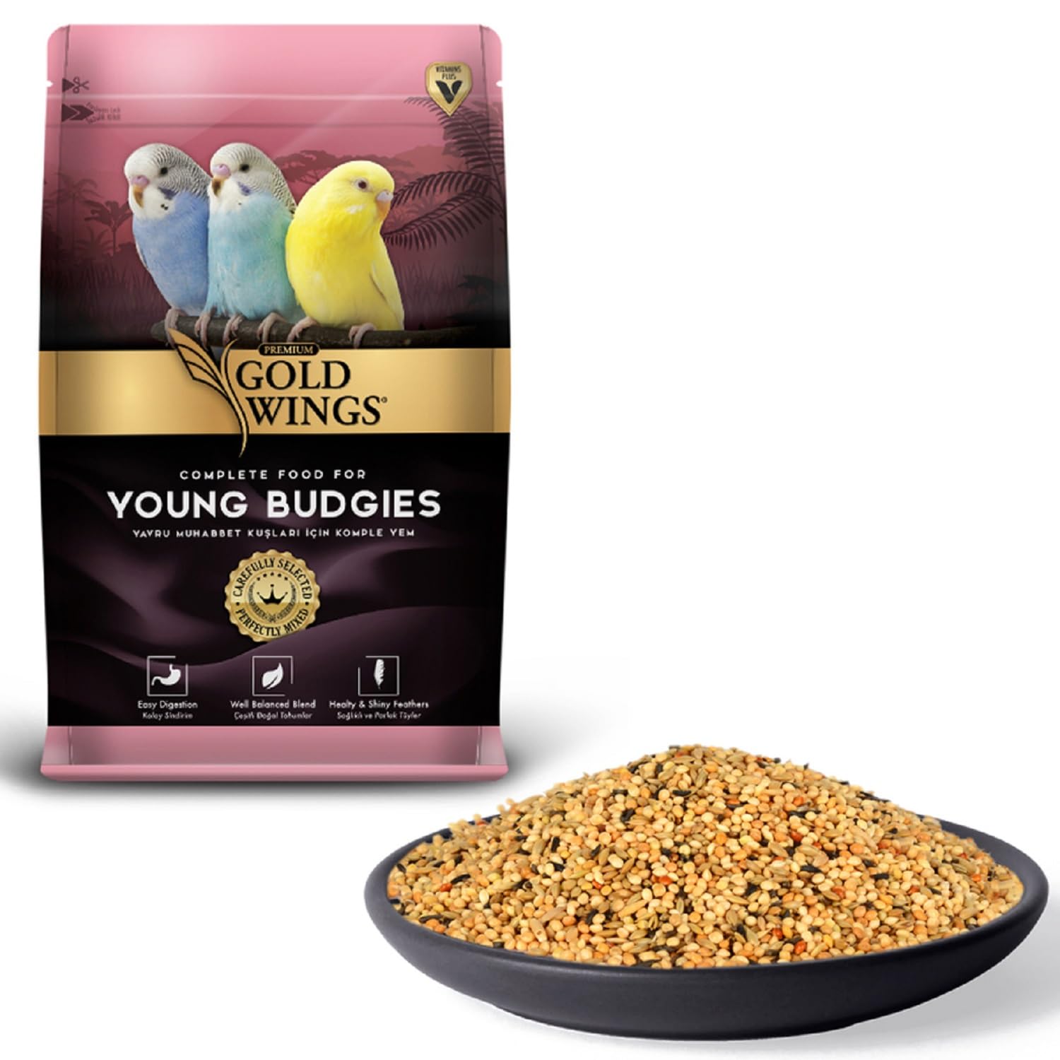 Gold Wings Premium Yavru Muhabbet Kuşu Yemi 1 Kg