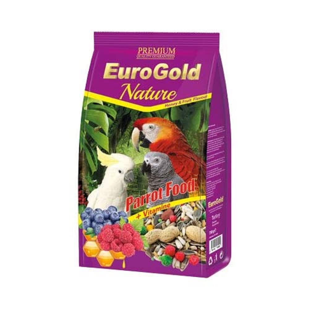 EuroGold Ballı ve Meyveki Karışık Papağan Yemi, Doğal İçerik, 750 Gr