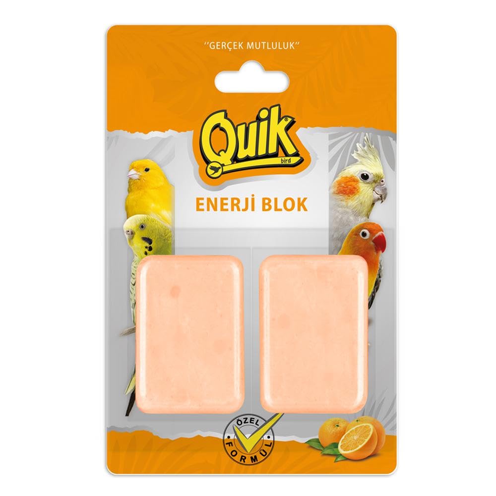 Quik Kuşlar İçin Enerji Bloğu, Portakallı, 2'li