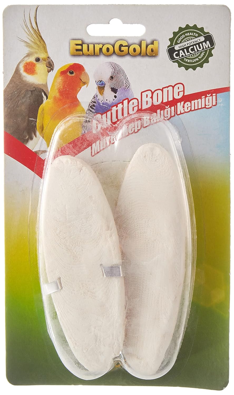 EuroGold Mürekkep Balığı Kemiği Kuş Gaga Taşı İkili 15 Cm