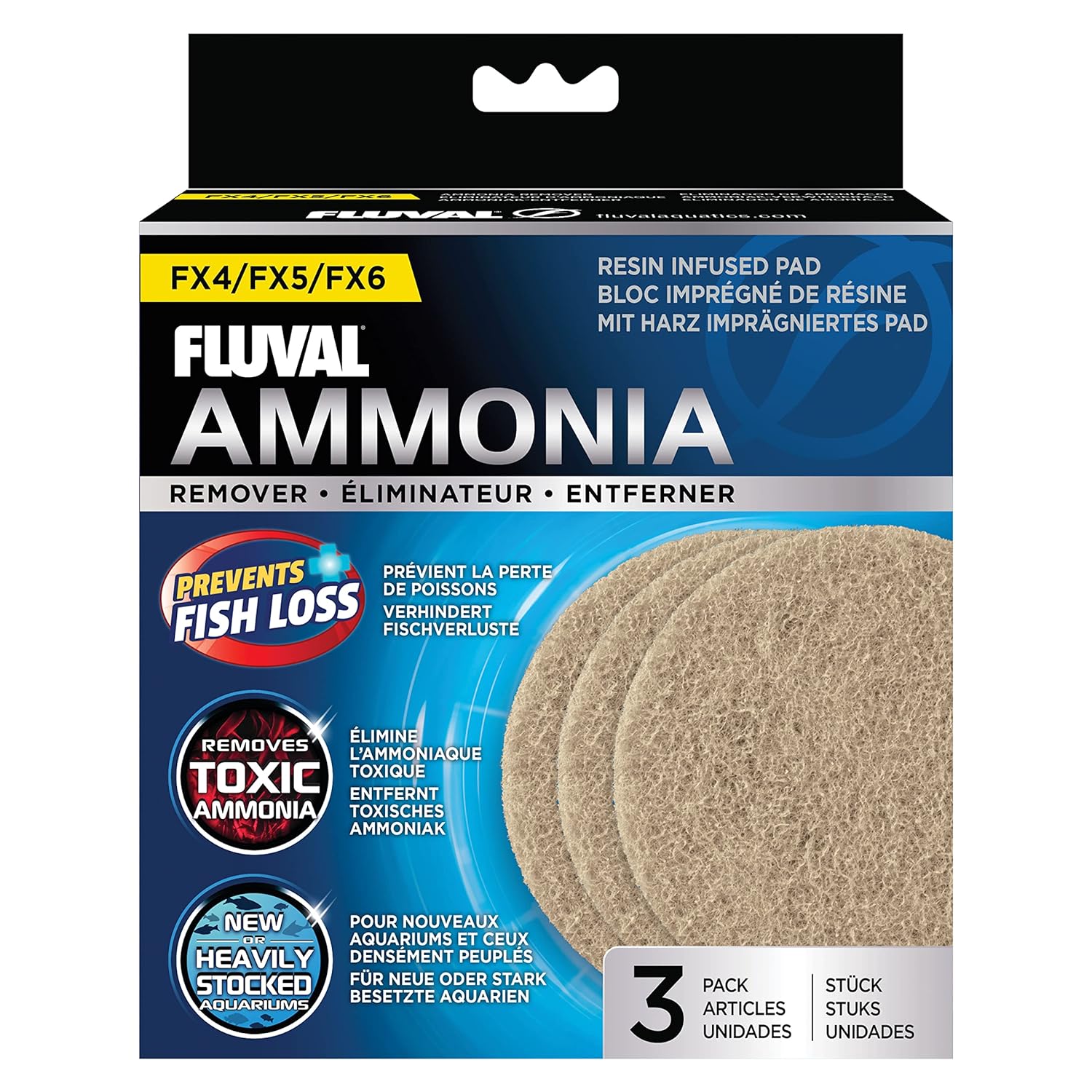 Fluval FX4-FX5-FX6 İçin Amonyak Giderici 3lü Paket