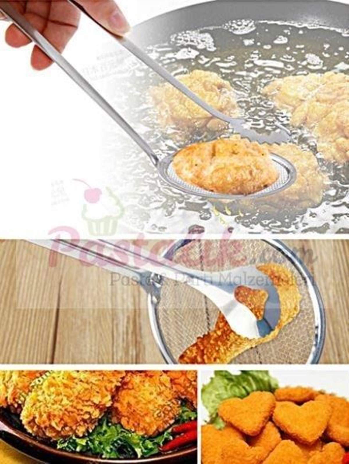 Buffer Çok Amaçlı Süzgeçli Paslanmaz Metal Haşlama Ve Kızartma Maşası