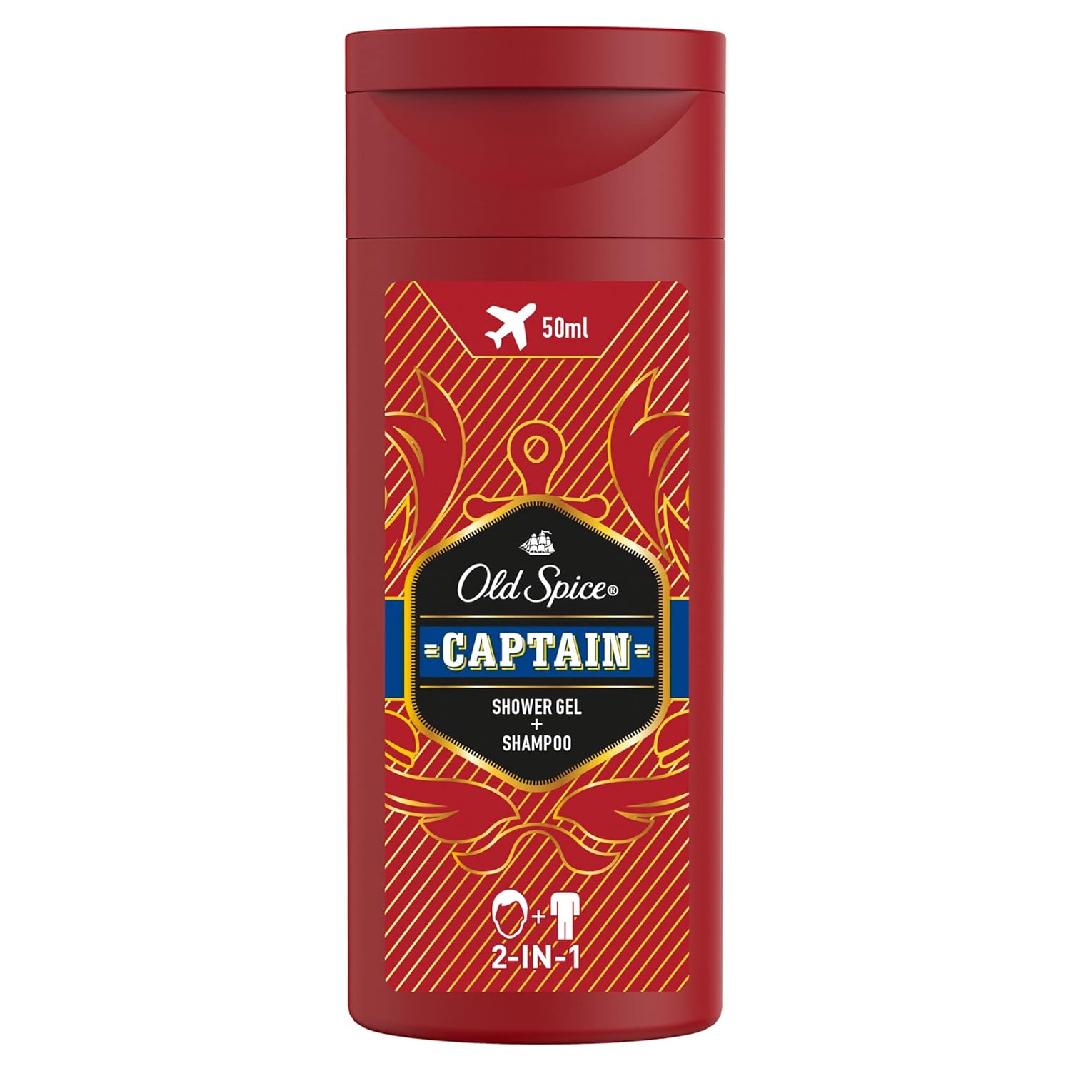 Old Spice Captain Erkek İçin Duş Jeli ve Şampuan, 50 ml