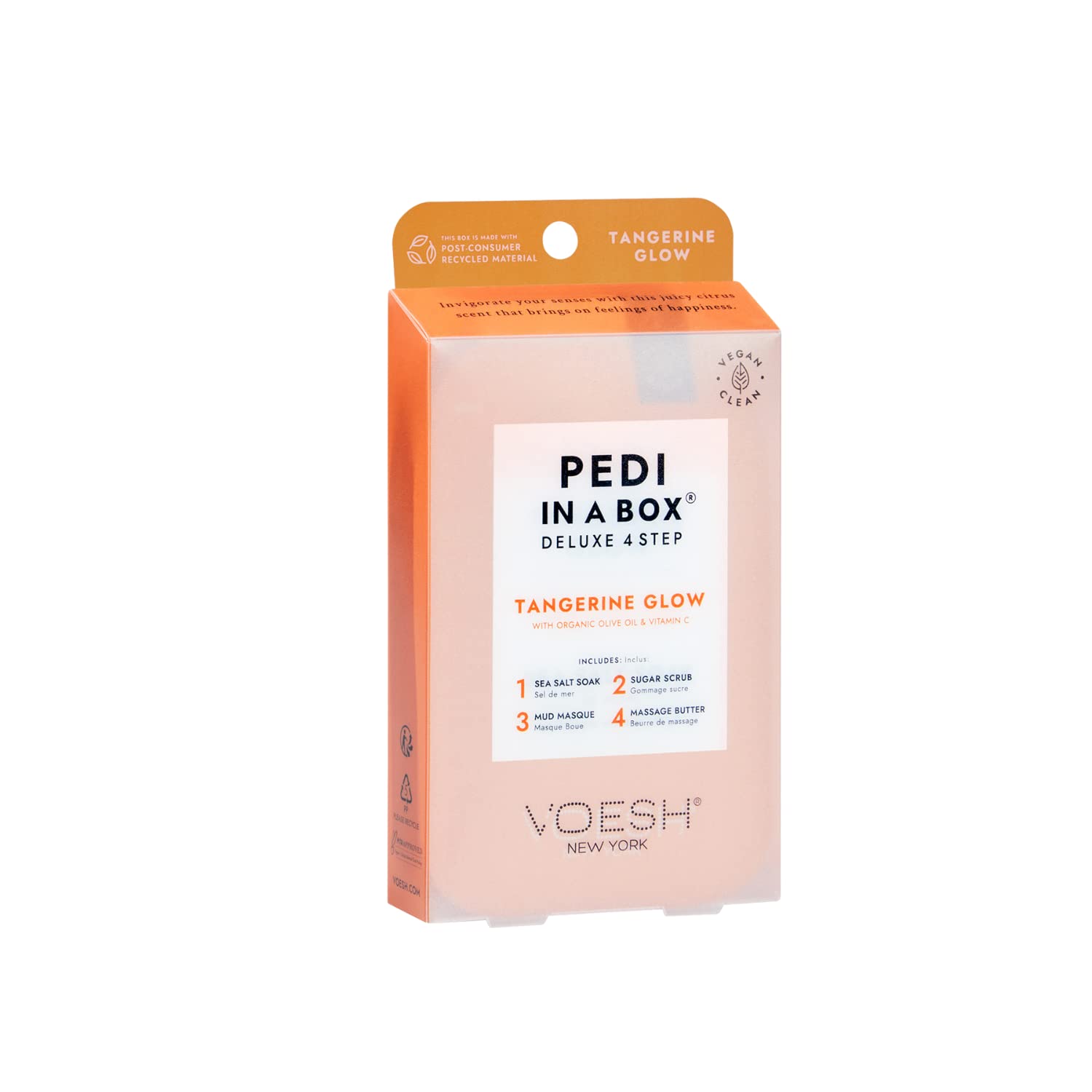 VOESH Pedi In A Box Deluxe 4 Adımlı Pedikür Seti Mandalina