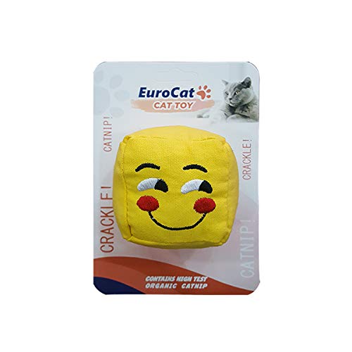Eurocat Kedi Oyuncağı Gülen Smiley Küp 6 cm