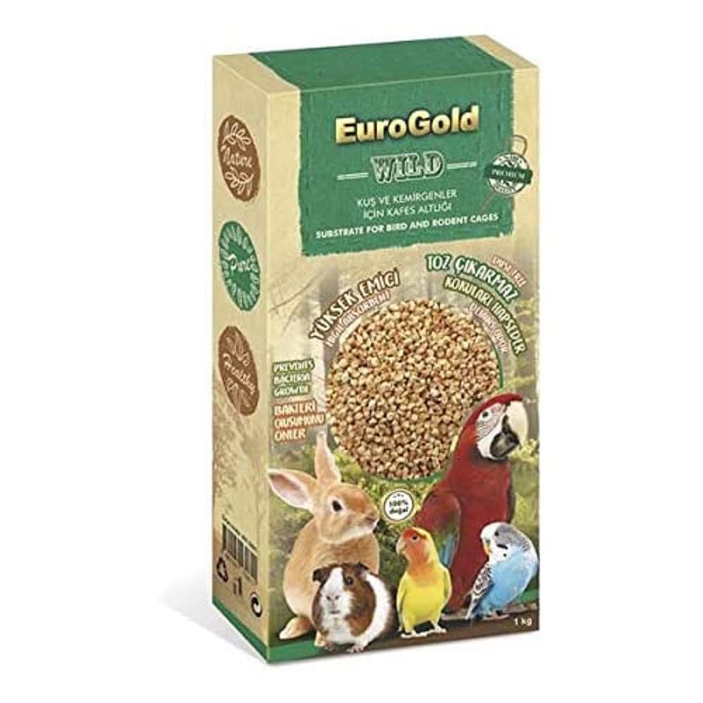EuroGold 4513061 Kemirgen Ve Kuşlar İçin Mısır Koçanı Taban Altlığı, 1 Kg