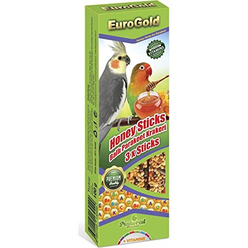 EuroGold Paraket Kuşlar İçin Ballı Kraker, Üçlü, 95 Gr