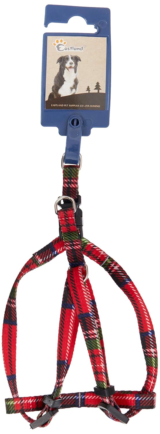 Beeztees Eastland 206111 Köpekler İçin Bez Tasma, Kırmızı-Siyah