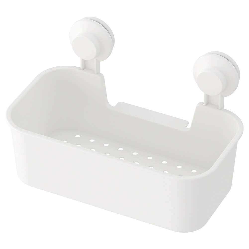 IKEA TISKEN Vantuzlu Sepet Beyaz